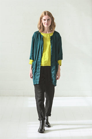 Linen Jacket with Pockets Old Linen Mill 