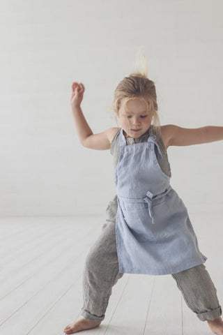 Linen Kids apron in Various colors APR001CHD Old Linen Mill