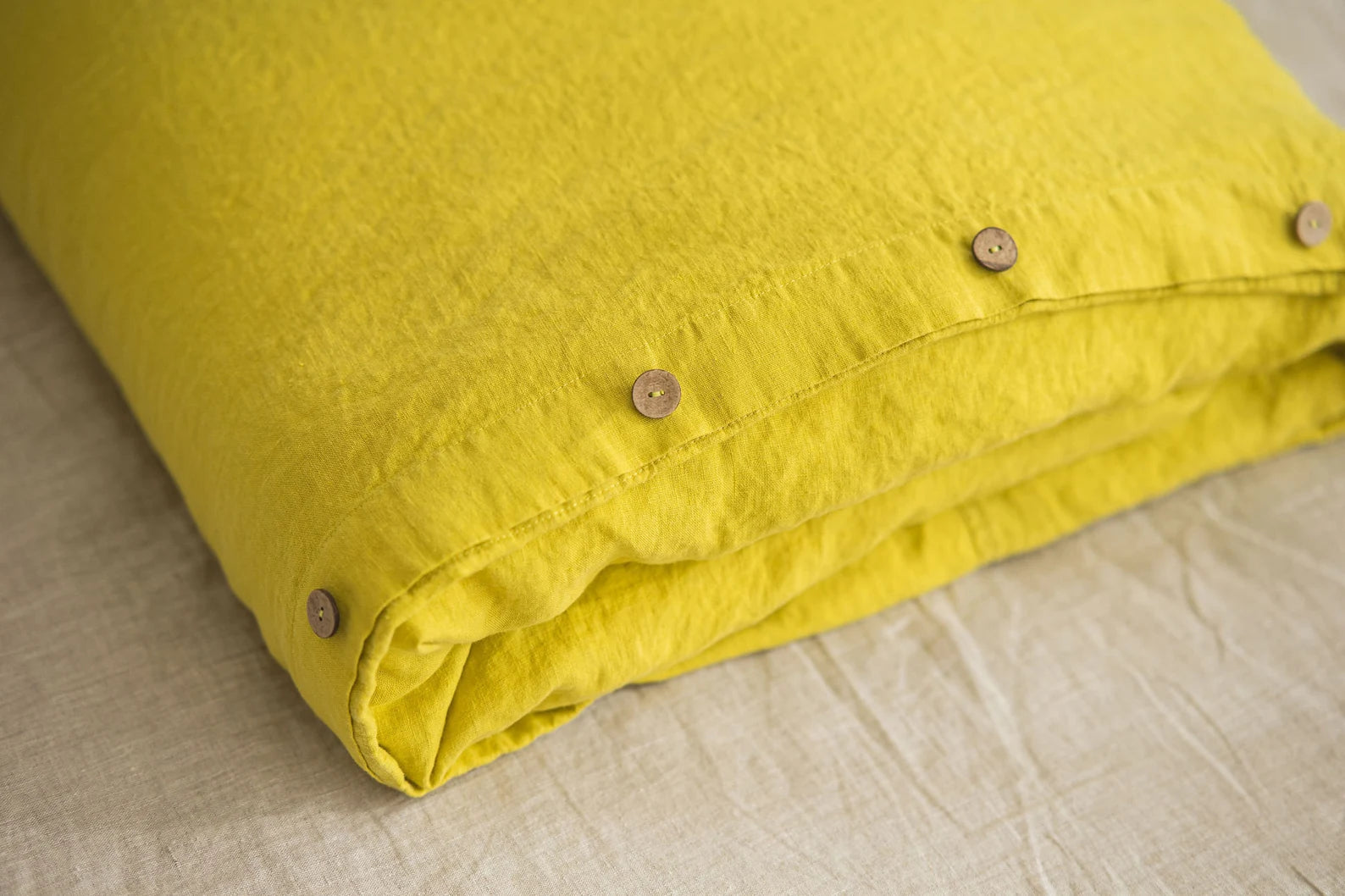 Linen Lemon Bedding Set Old Linen Mill 