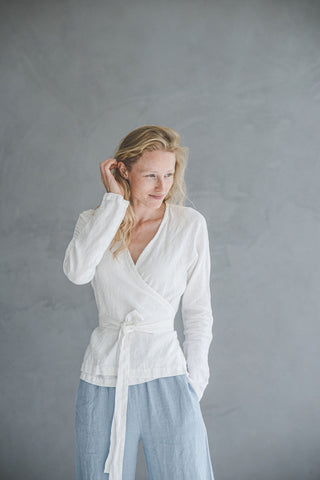 Linen Long Sleeve Blouse Old Linen Mill 