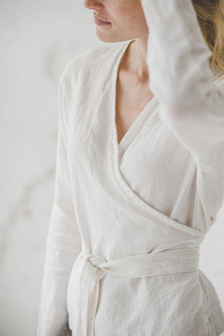 Linen Long Sleeve Blouse Old Linen Mill 