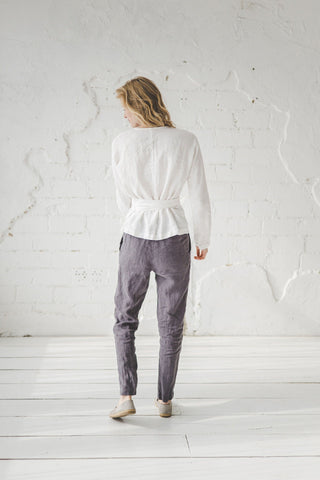 Linen Long Sleeve Blouse Old Linen Mill 