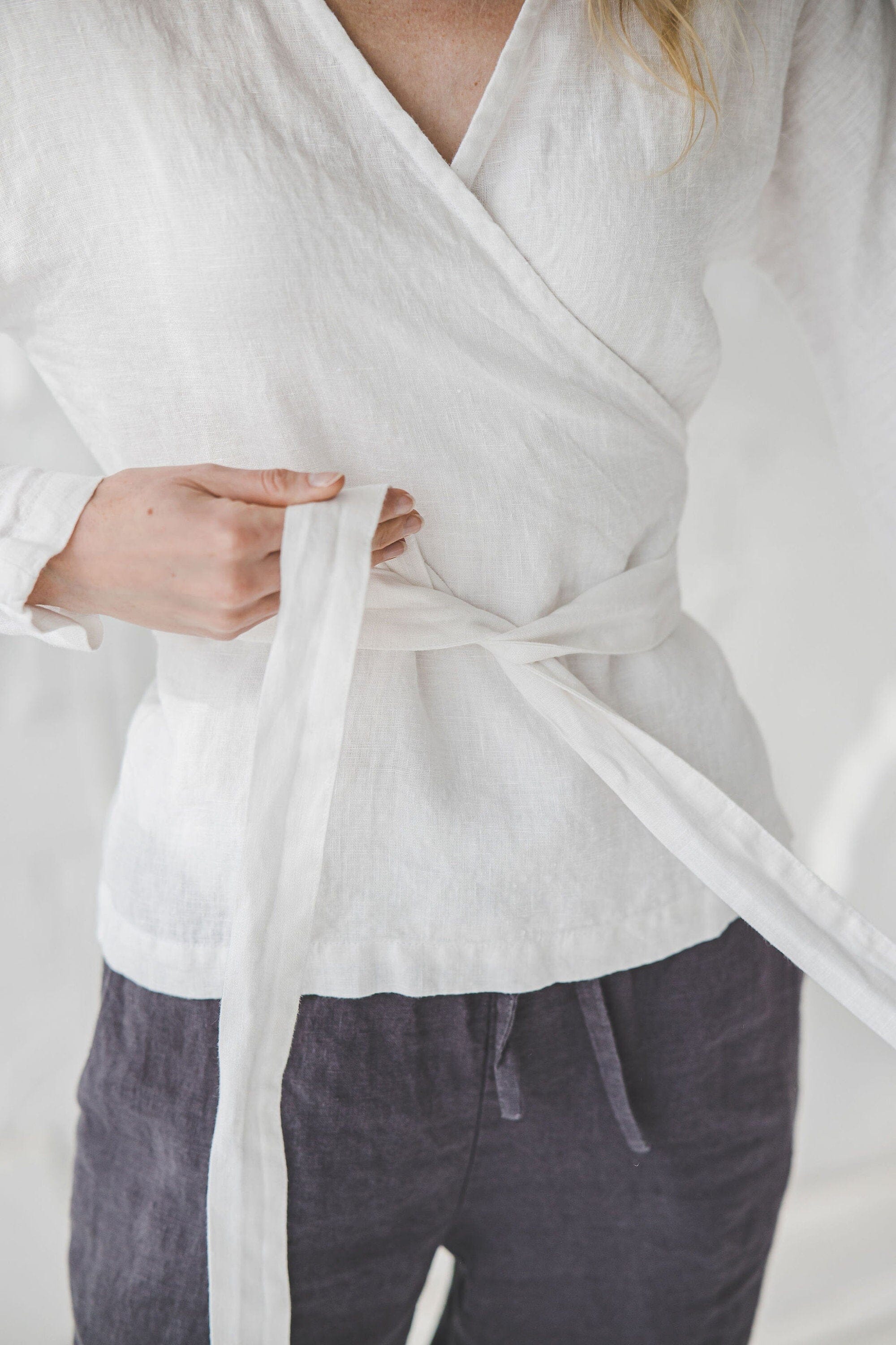 Linen Long Sleeve Blouse Old Linen Mill 