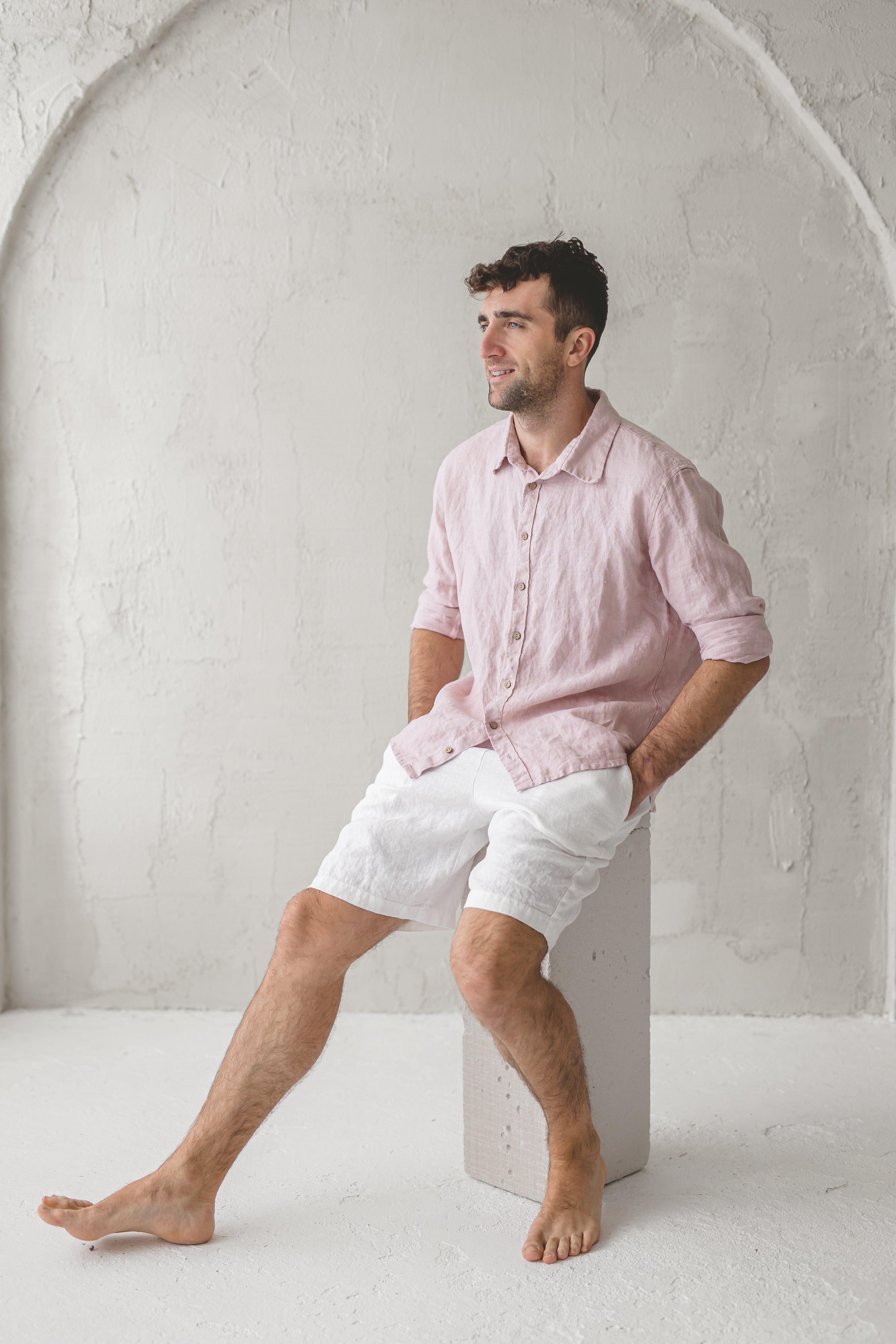 Linen Men's Shorts Old Linen Mill