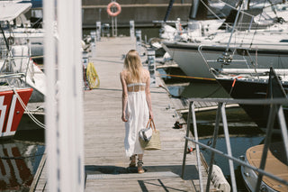Linen Midi Summer Open Back Dress Anne picture of a lifestyle