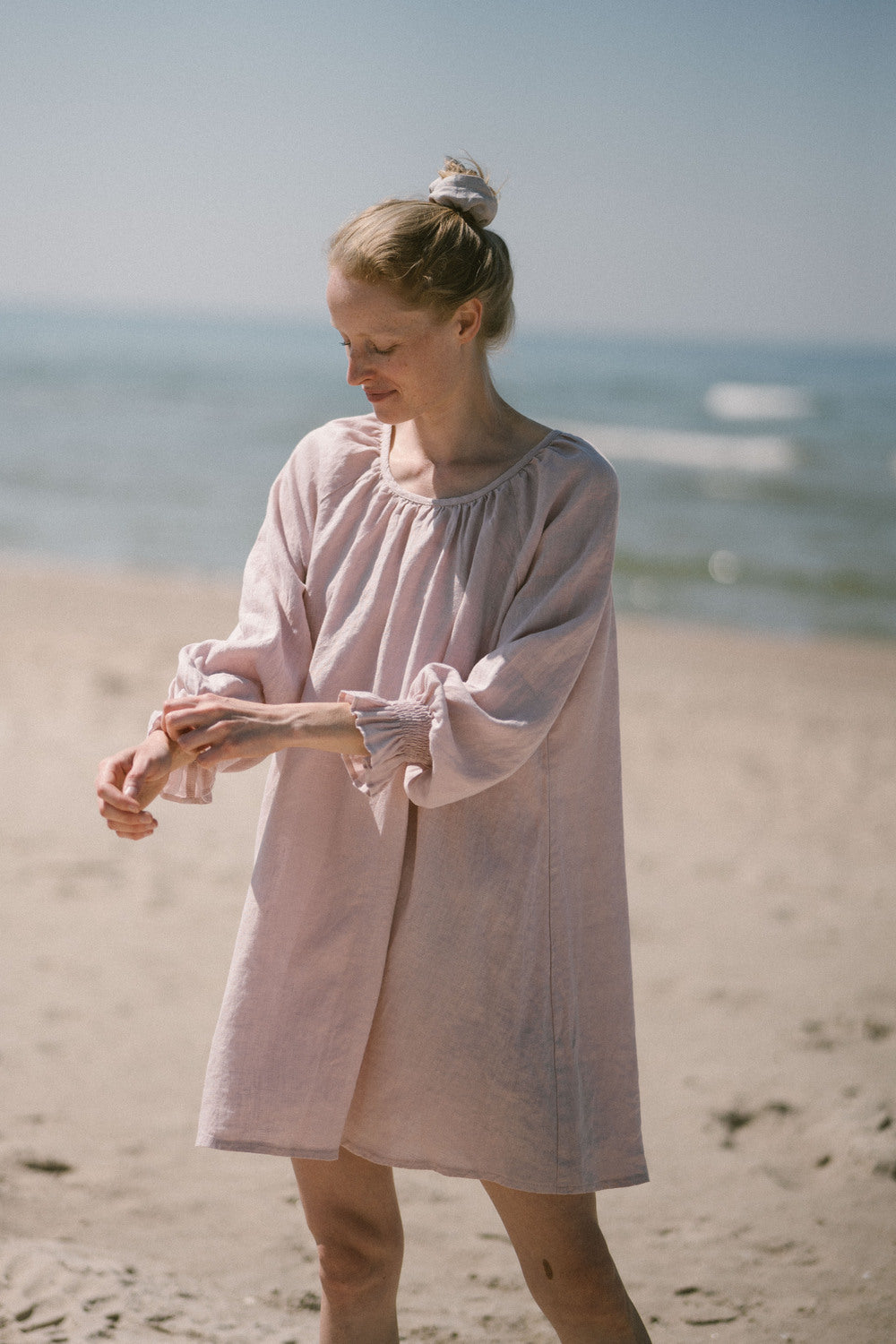 Linen Mini Summer Dress Lily D60 Old Linen Mill