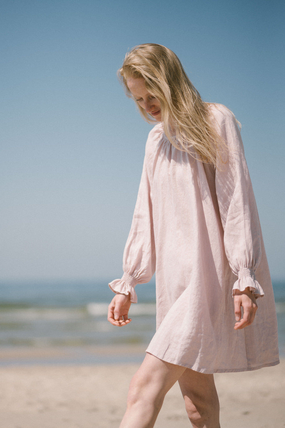 Linen Mini Summer Dress Lily D60 Old Linen Mill