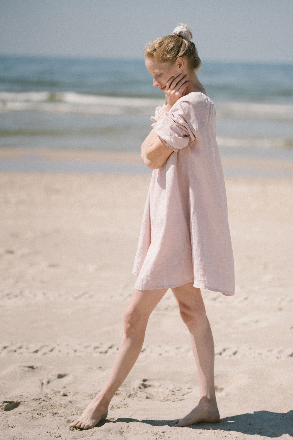 Linen Mini Summer Dress Lily D60 Old Linen Mill