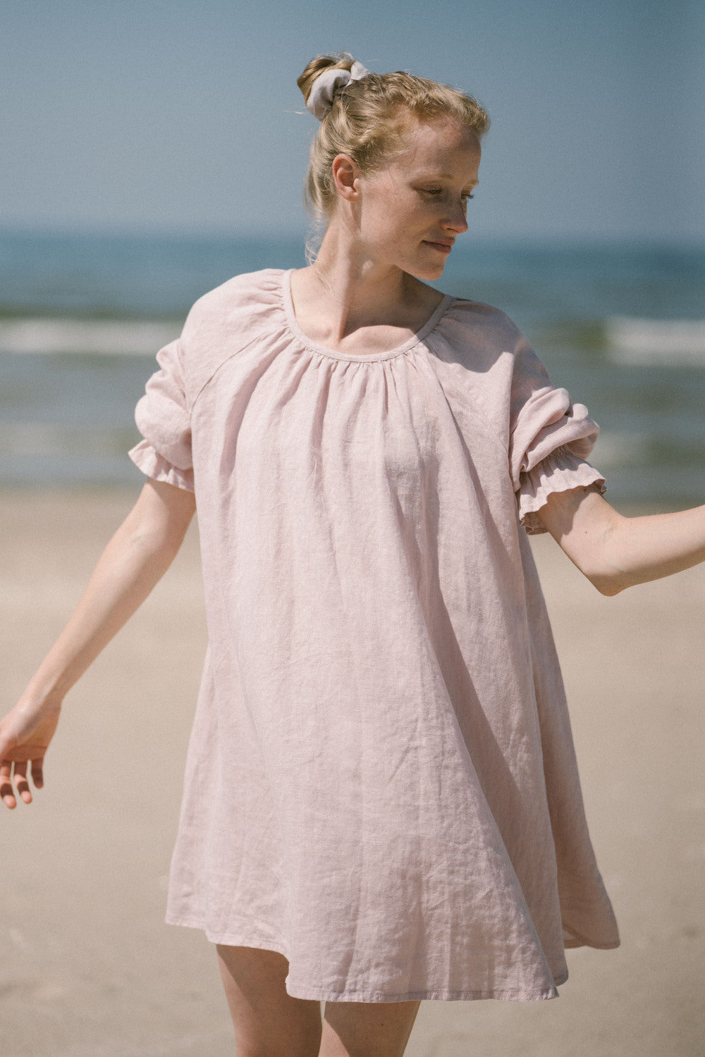 Linen Mini Summer Dress Lily D60 Old Linen Mill