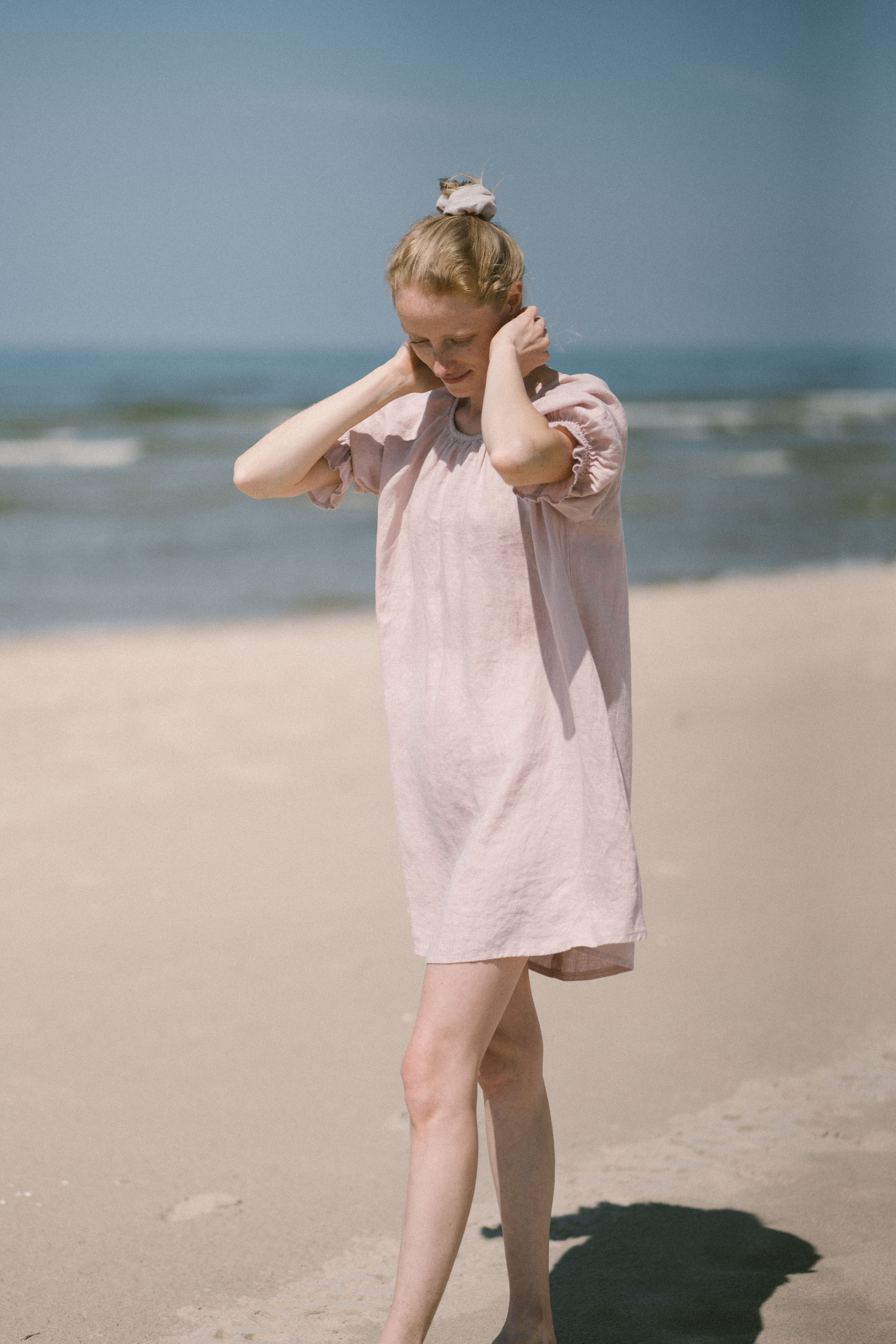 Linen Mini Summer Dress Lily D60 Old Linen Mill