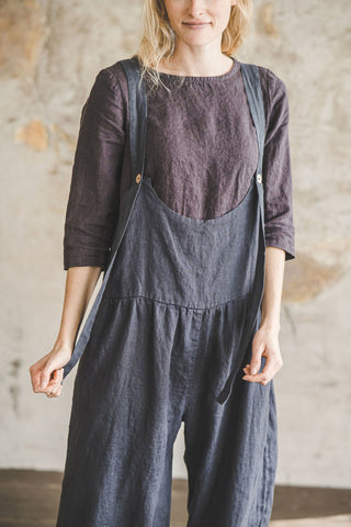 Linen Oversized Unisex Jumpsuit Old Linen Mill 
