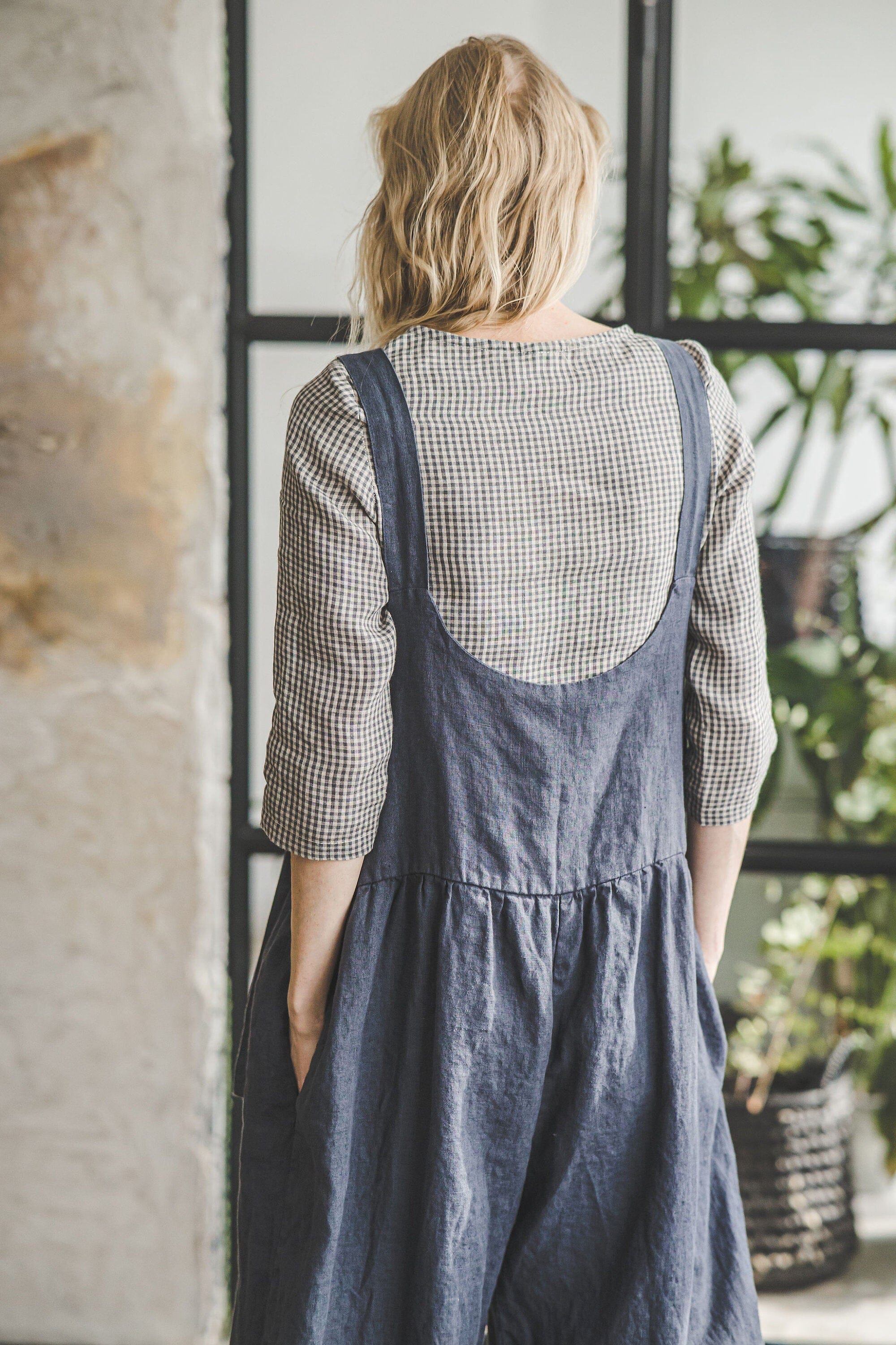 Linen Oversized Unisex Jumpsuit Old Linen Mill 