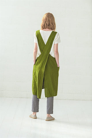 Linen Pinafore Apron Dress Old Linen Mill 