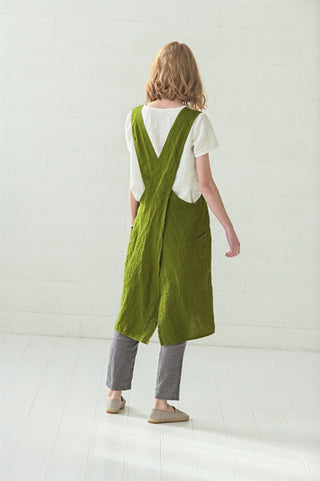 Linen Pinafore Apron Dress Old Linen Mill 