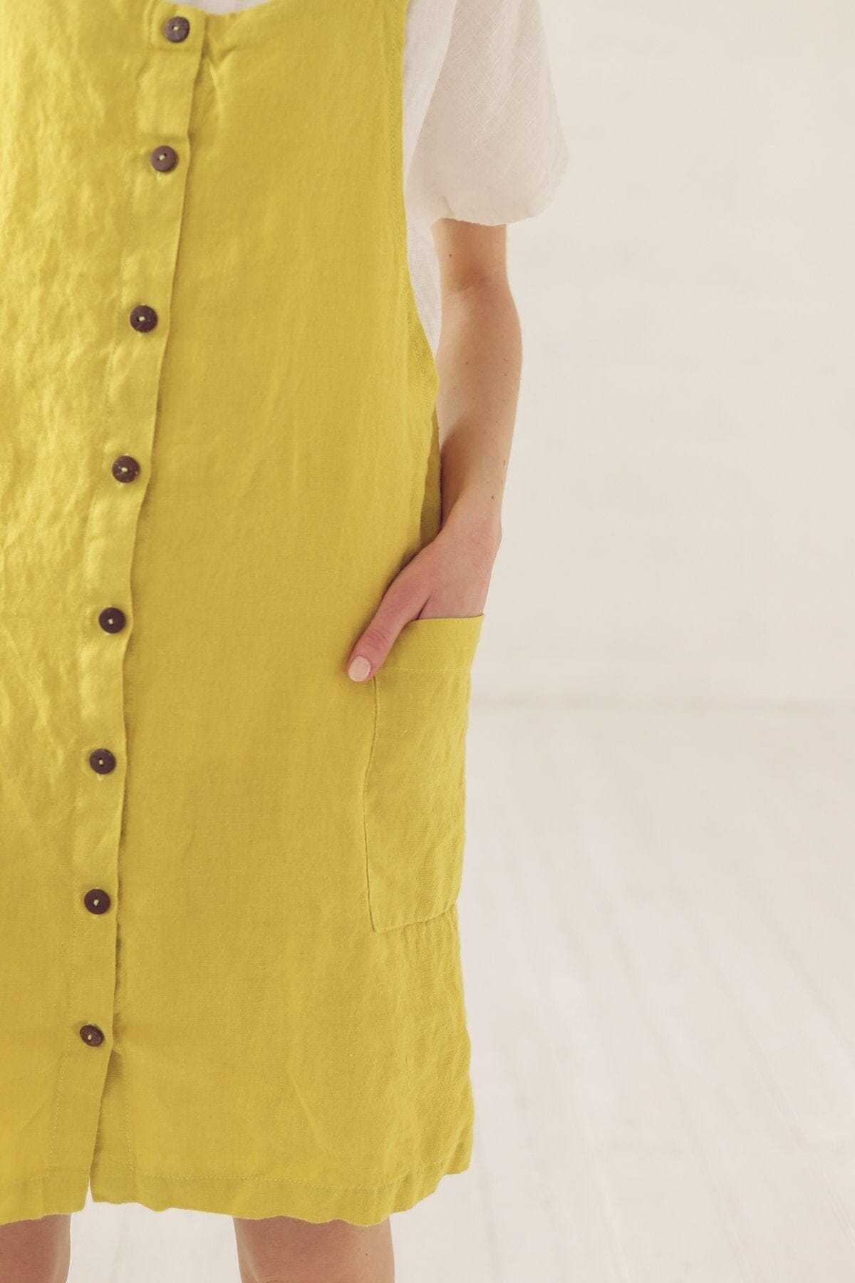 Linen Pinafore Dress for Women Old Linen Mill 