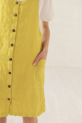 Linen Pinafore Dress for Women Old Linen Mill 