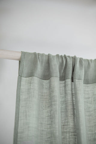 Linen See-Through Day Curtain with Rod Pocket Old Linen Mill