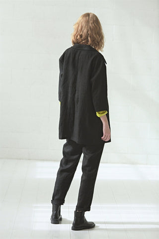Linen Shirt Jacket with Pockets Old Linen Mill 