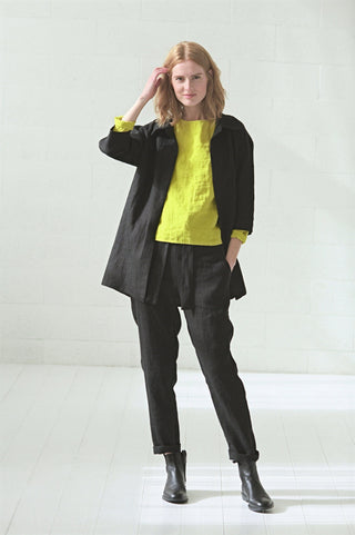 Linen Shirt Jacket with Pockets Old Linen Mill 