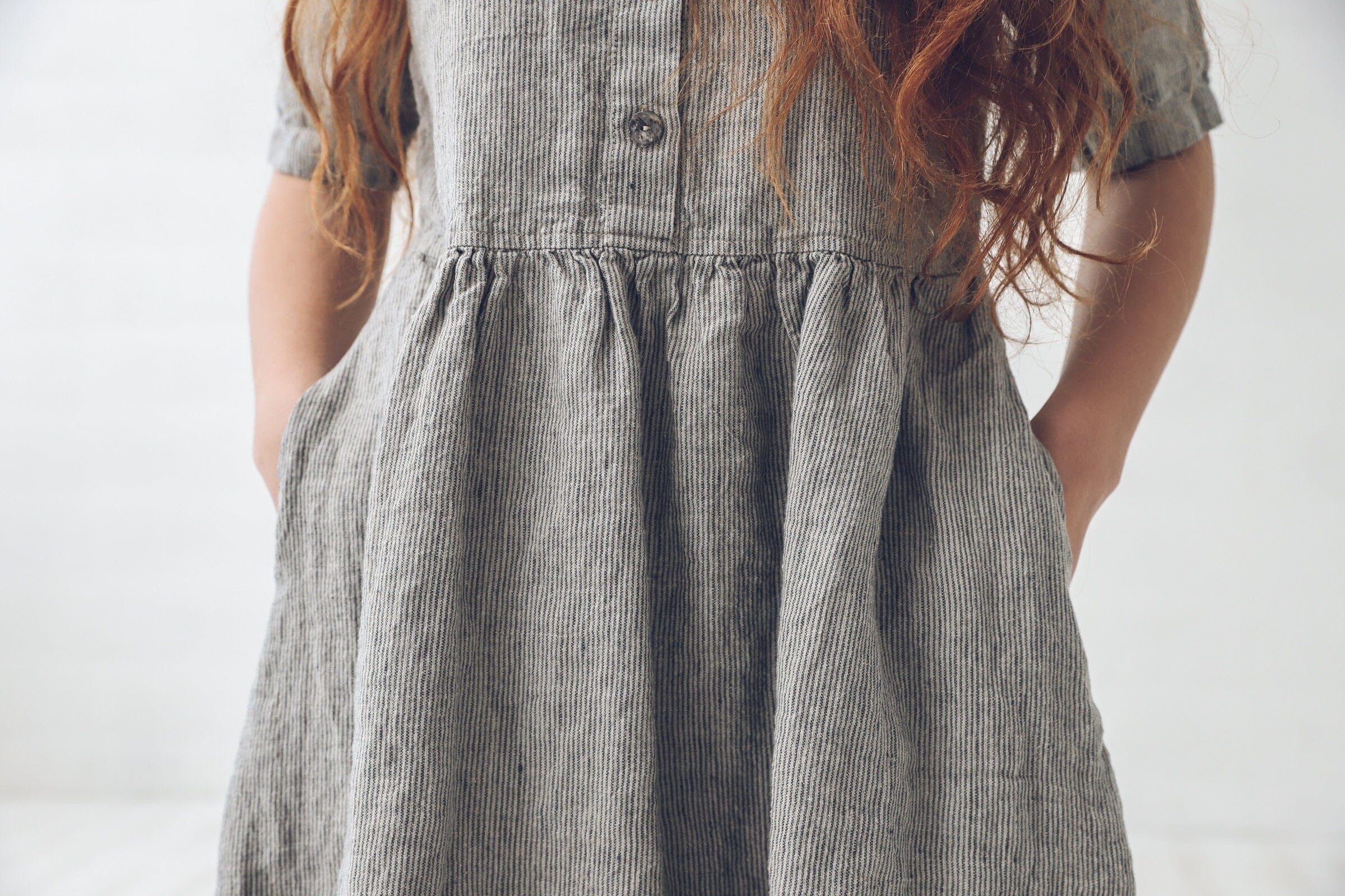 Linen Short Dress Sleeves Old Linen Mill 