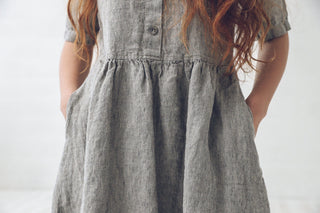 Linen Short Dress Sleeves Old Linen Mill 