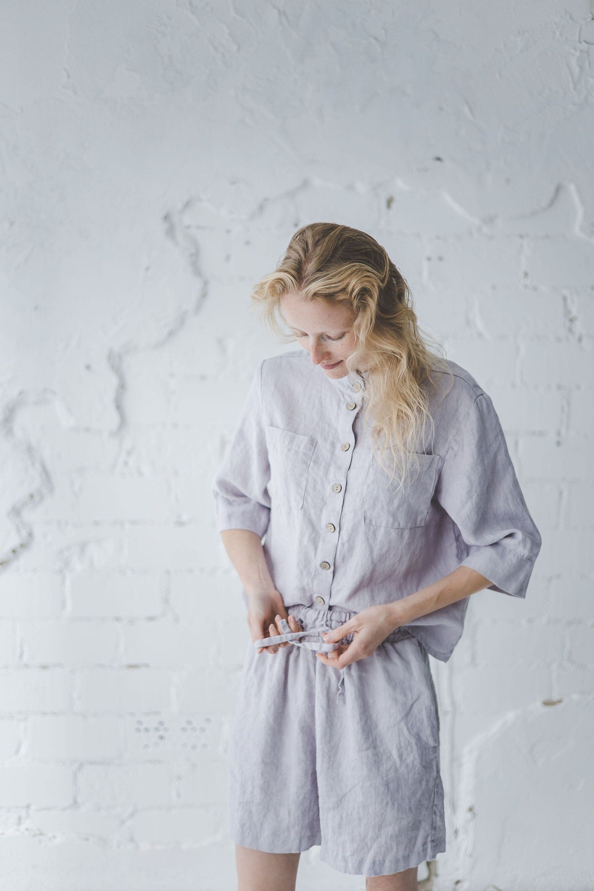 Linen Shorts for Women Old Linen Mill 