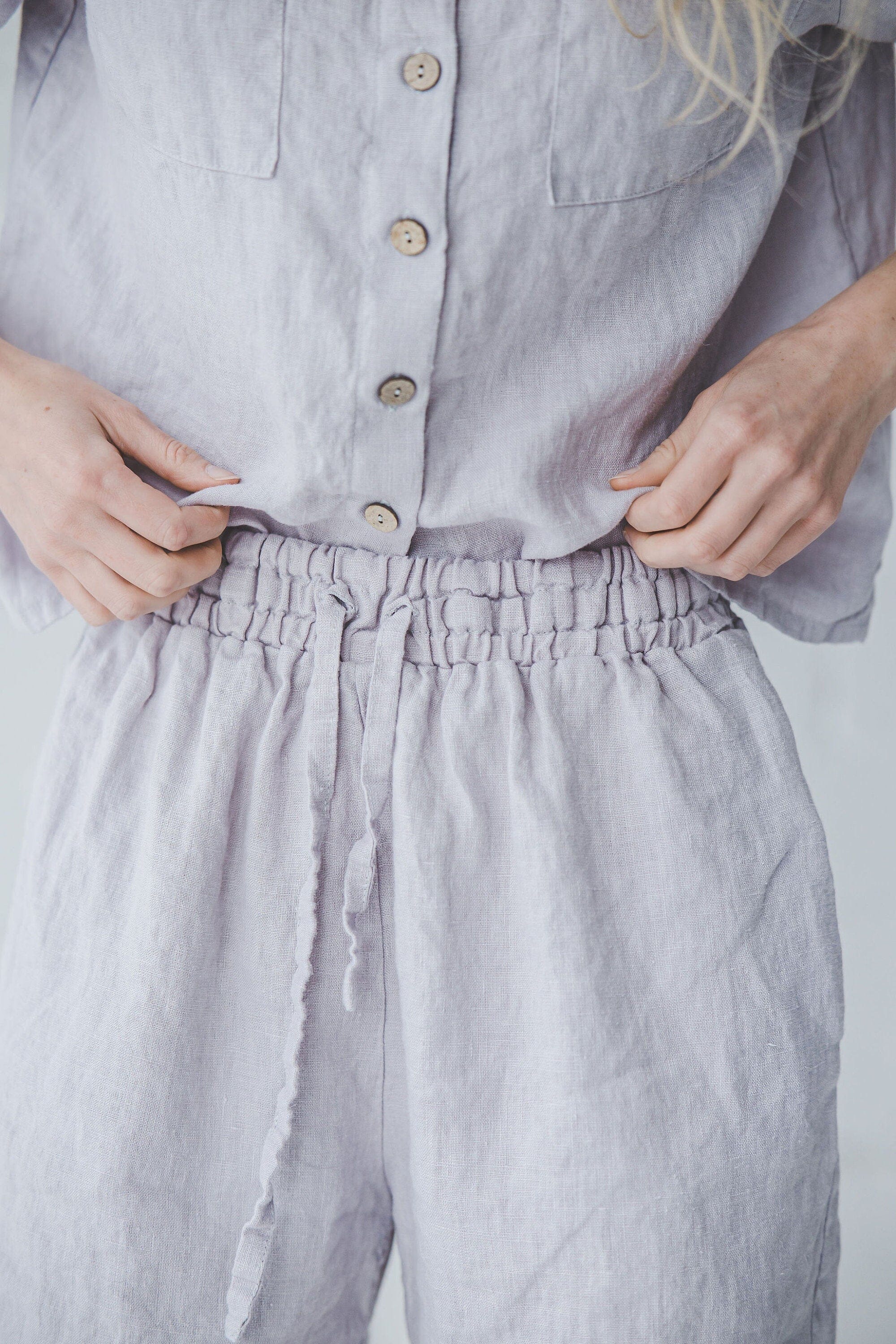 Linen Shorts for Women Old Linen Mill 