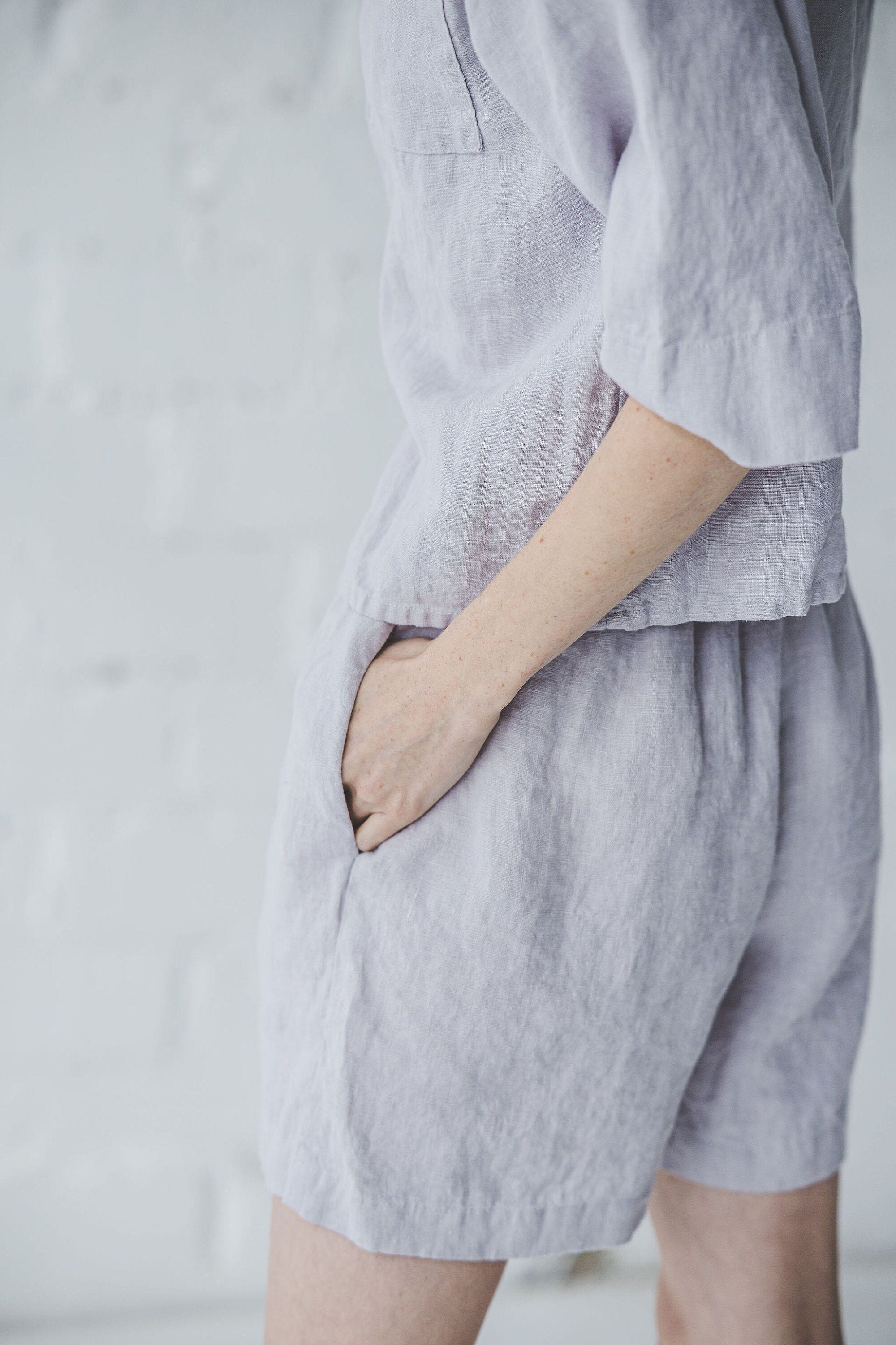 Linen Shorts for Women Old Linen Mill 