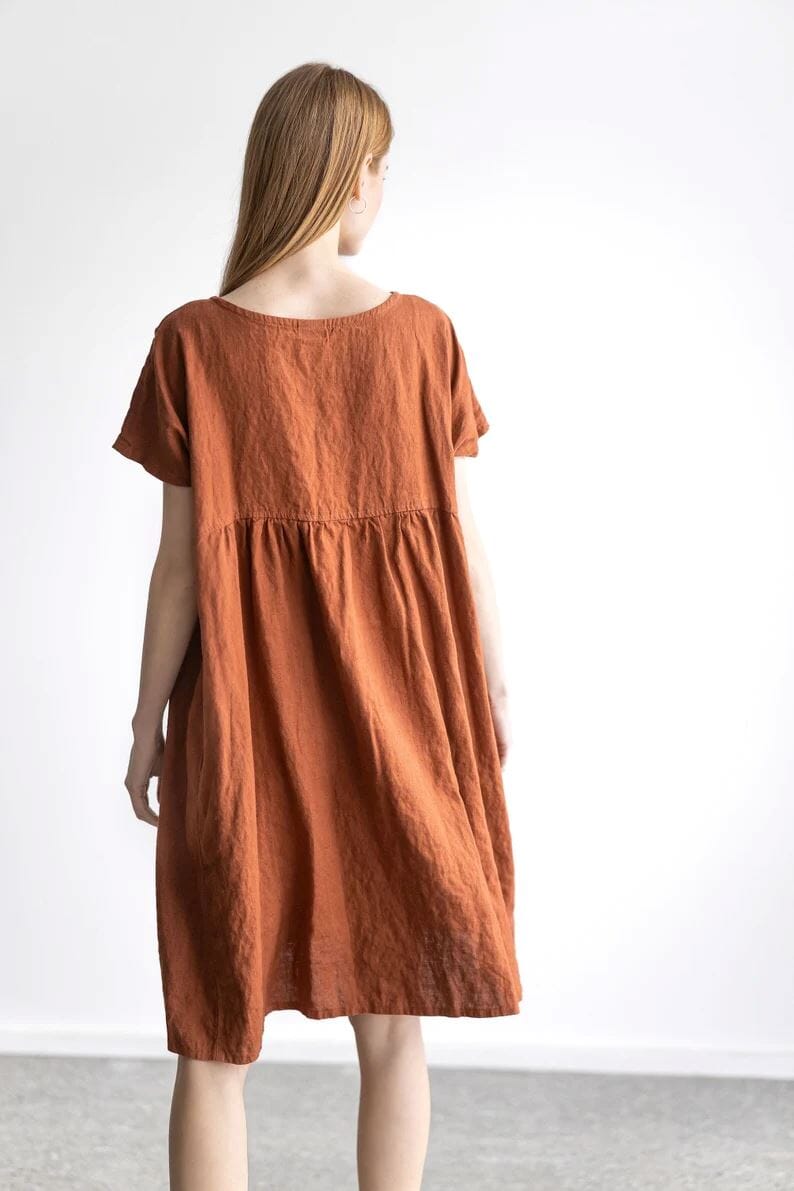 Linen Summer Minimal Dress Old Linen Mill 