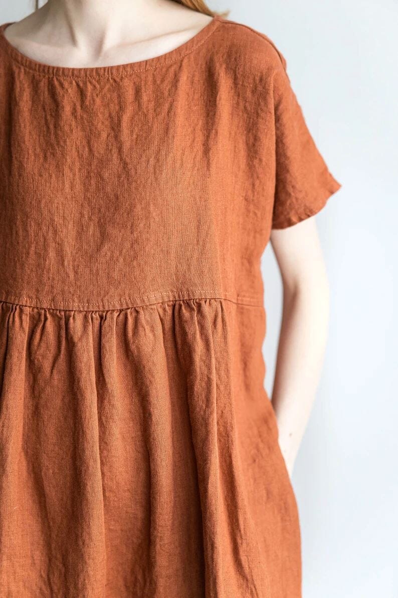 Linen Summer Minimal Dress Old Linen Mill 