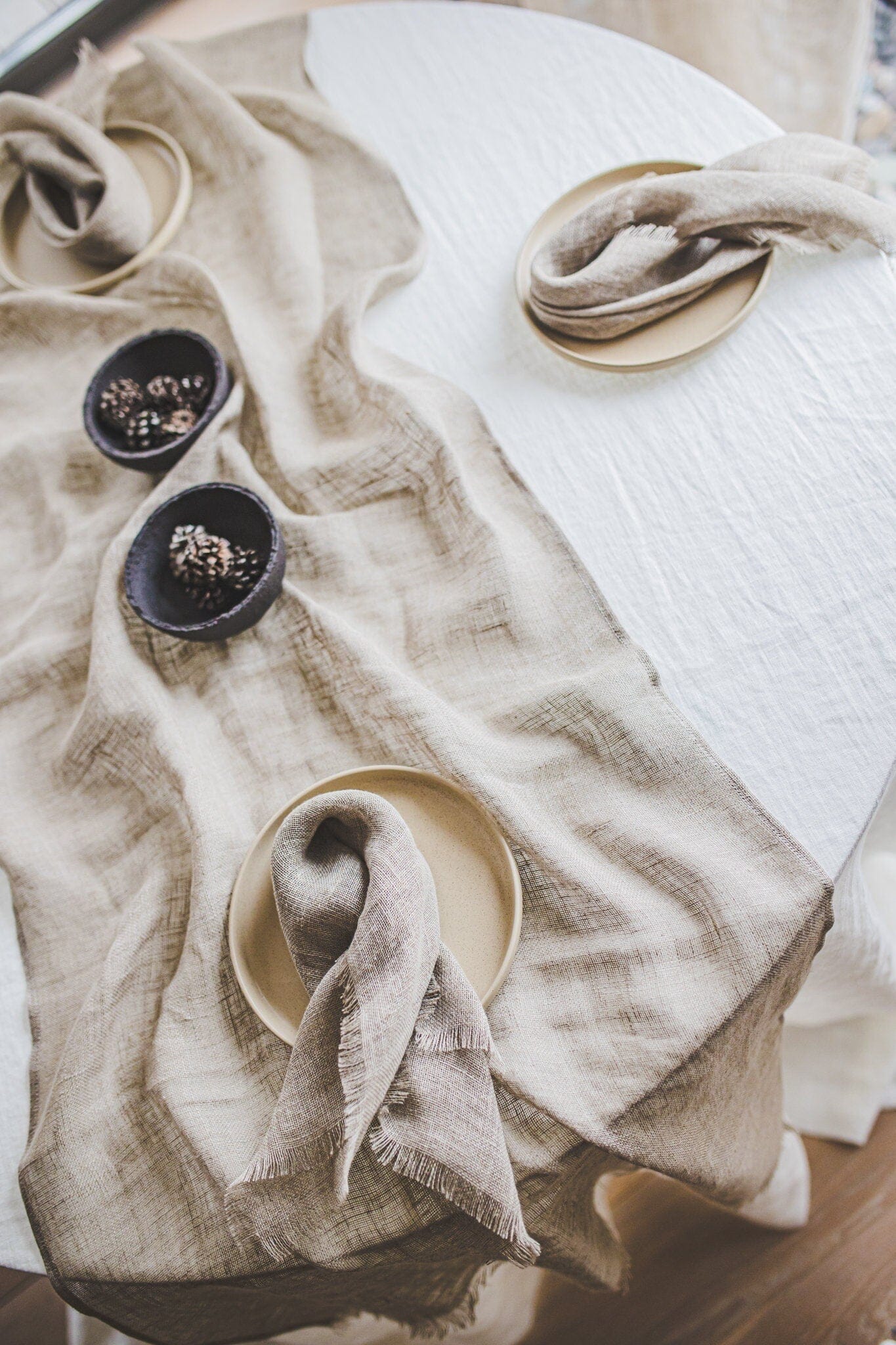 Linen Table Decor Gift Idea Old Linen Mill 