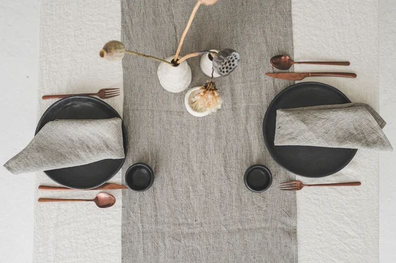 Linen Table Runner Handmade Gift Decor Old Linen Mill 