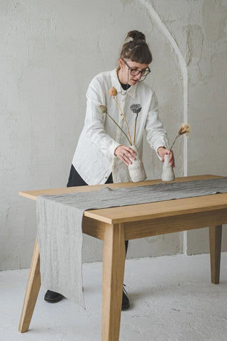 Linen Table Runner Handmade Gift Decor Old Linen Mill 