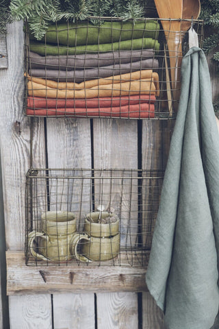 Linen Tea Towels Set Gift Idea Old Linen Mill 