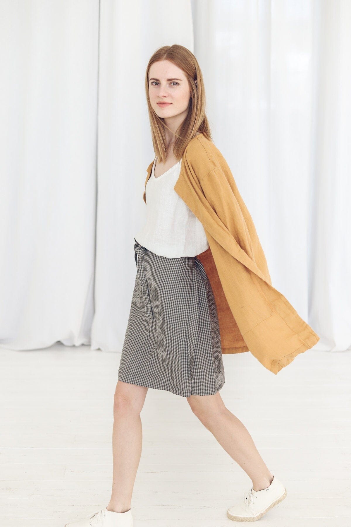 Linen Tie Wrap Skirt Old Linen Mill 