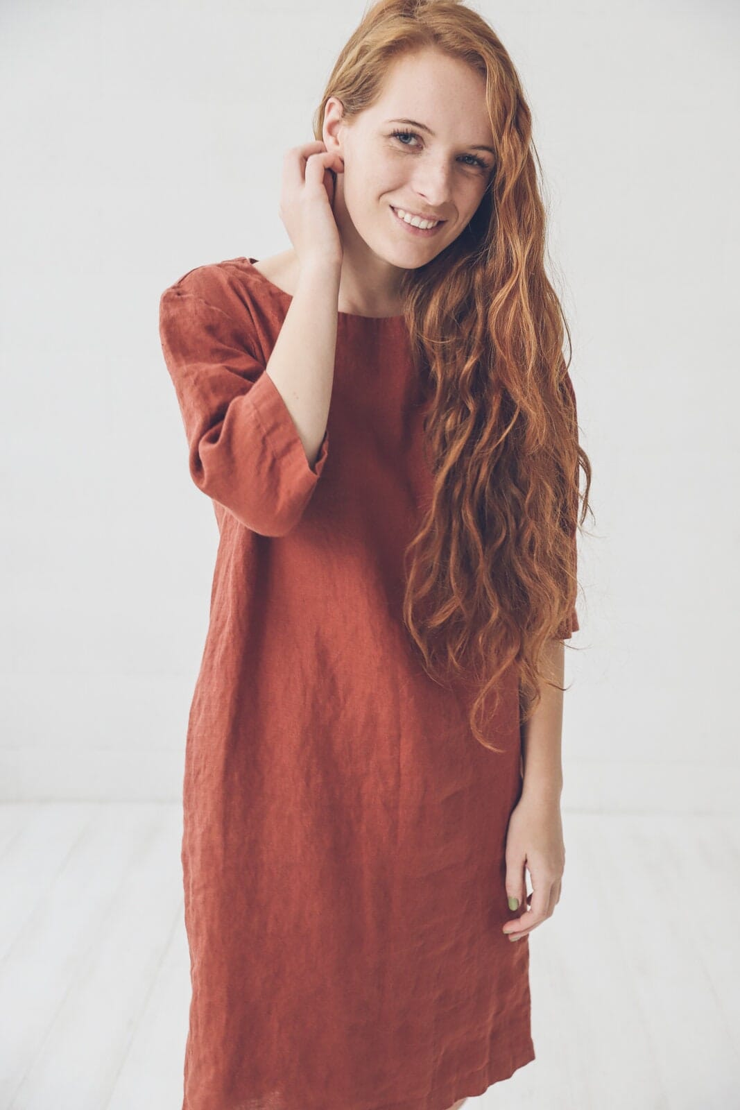 Linen Tunic Dress with Pockets – Old Linen Mill