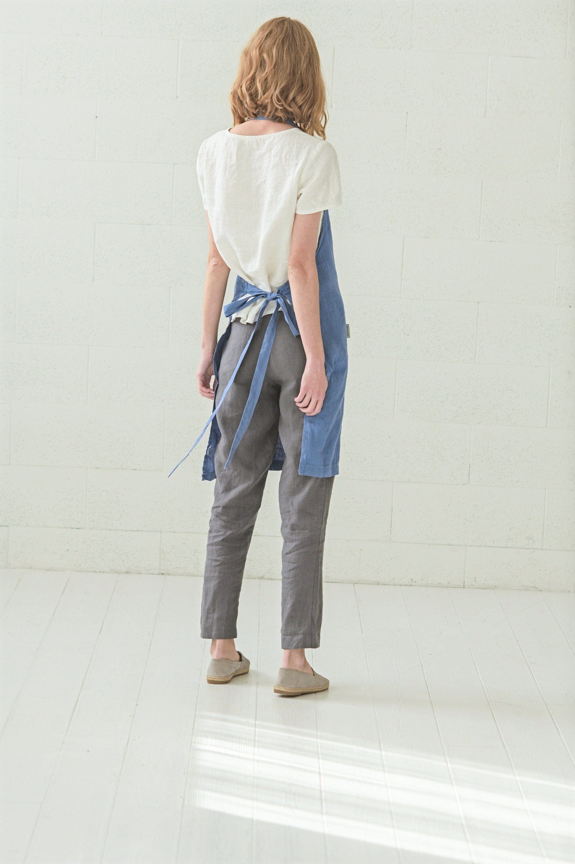 Linen Unisex Full Apron Old Linen Mill 