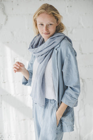 Linen Unisex Scarf Old Linen Mill 