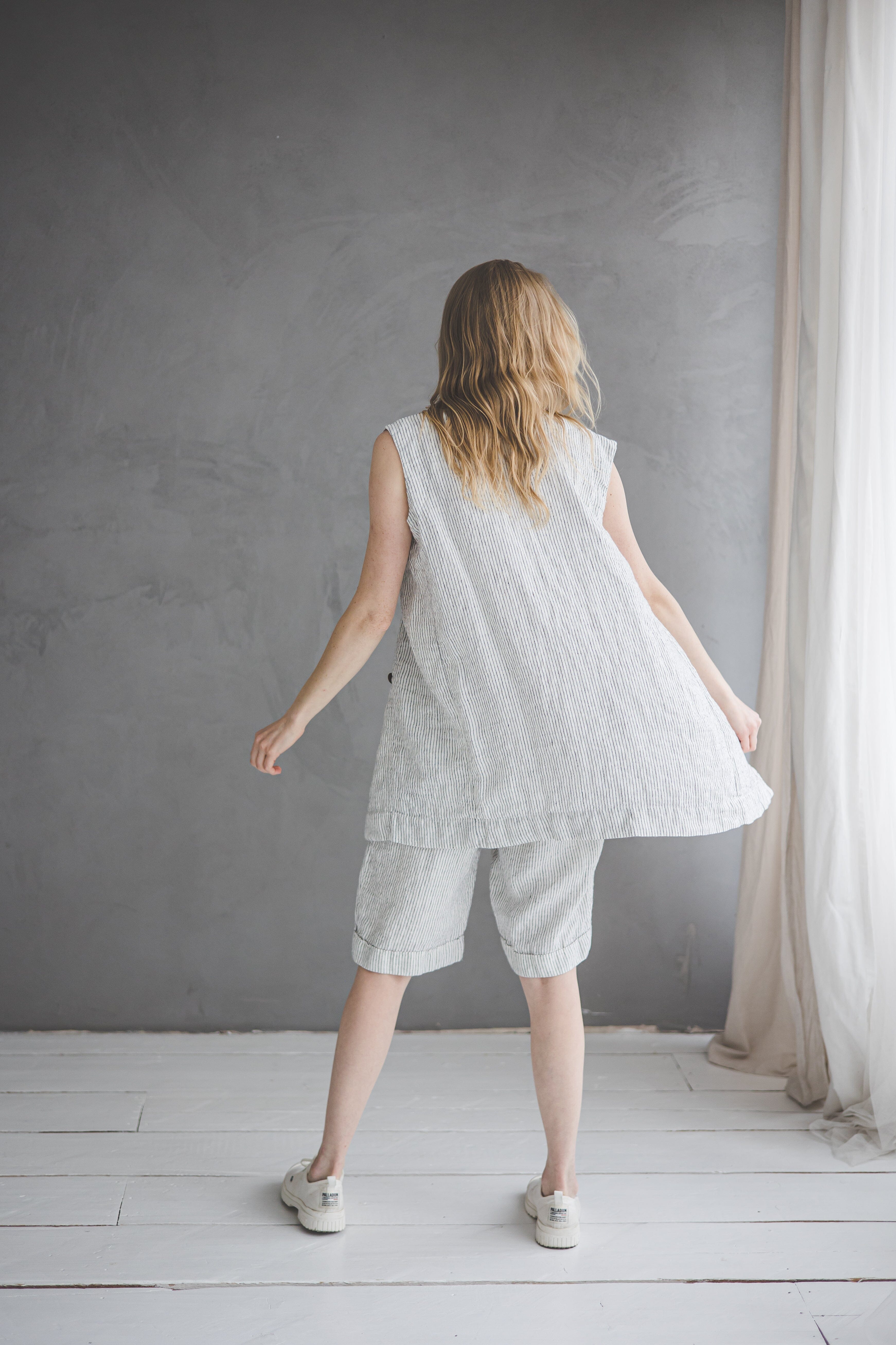 Linen Vest 245 Old Linen Mill