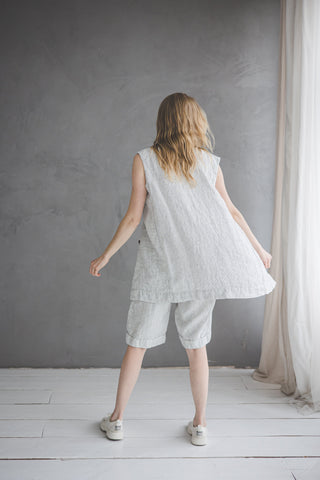Linen Vest 245 Old Linen Mill