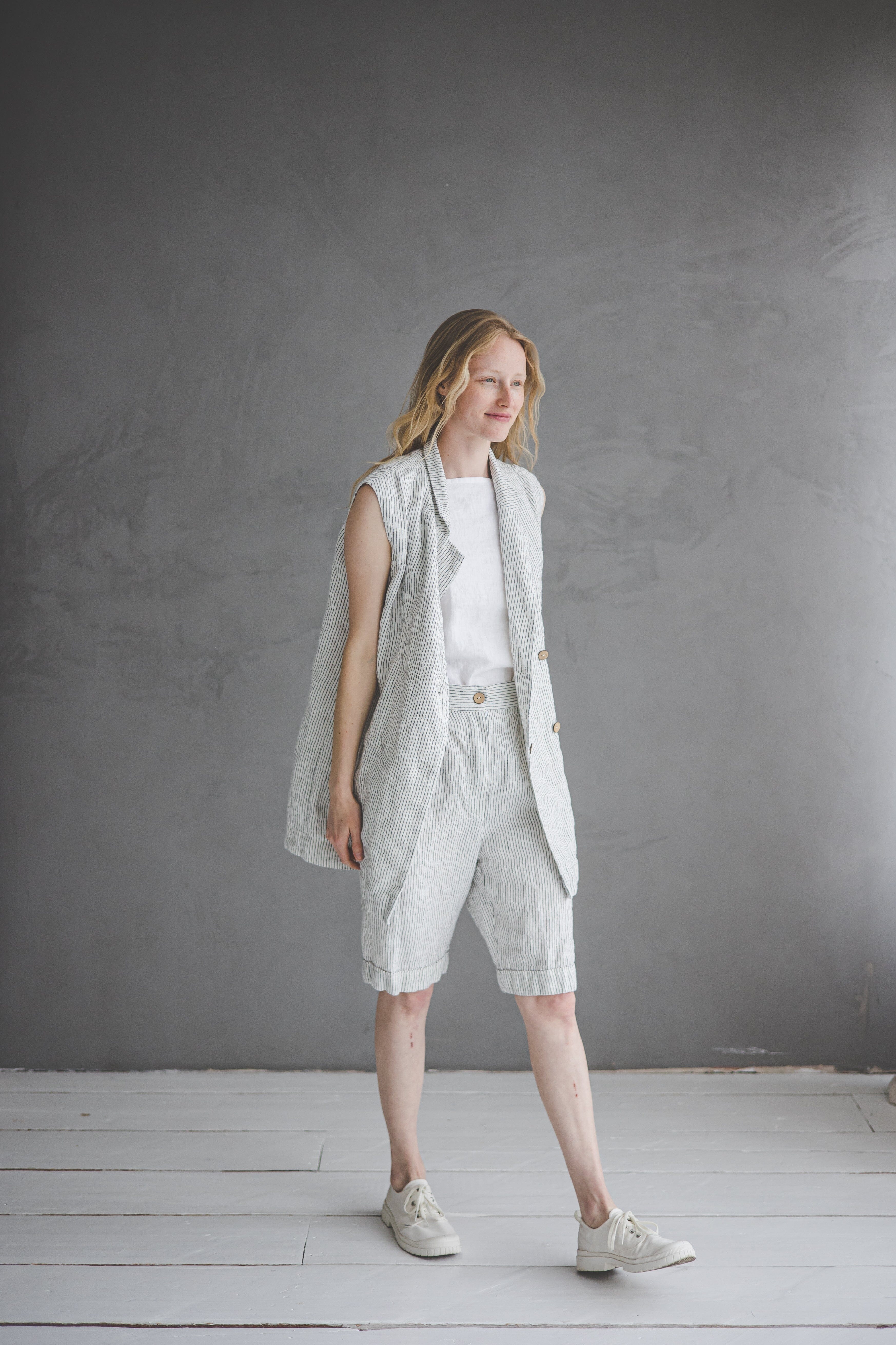 Linen Vest 245 Old Linen Mill