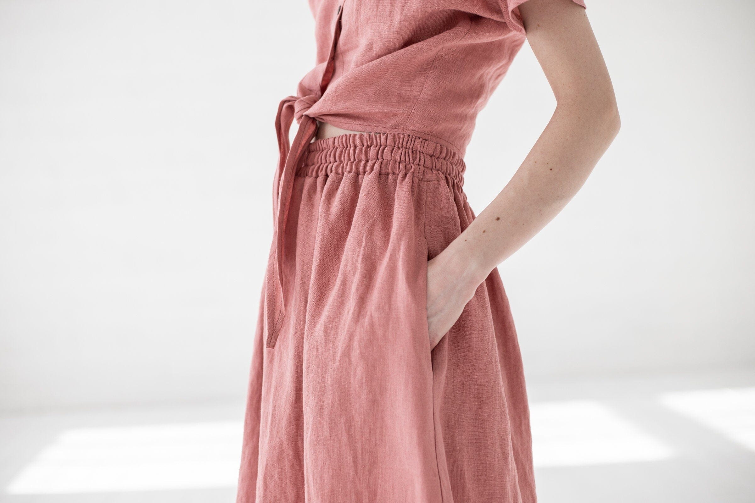 Long Linen Swing Skirt Old Linen Mill 