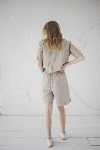 Loose Linen Cardigan, Jacket for Women, Linen Jacket with Pockets, Flax Linen Blazer C14 Old Linen Mill 