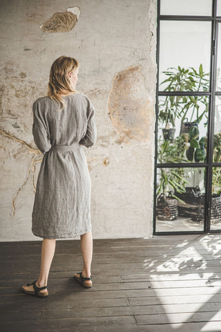Loose Linen Fitting Women Dress Old Linen Mill 