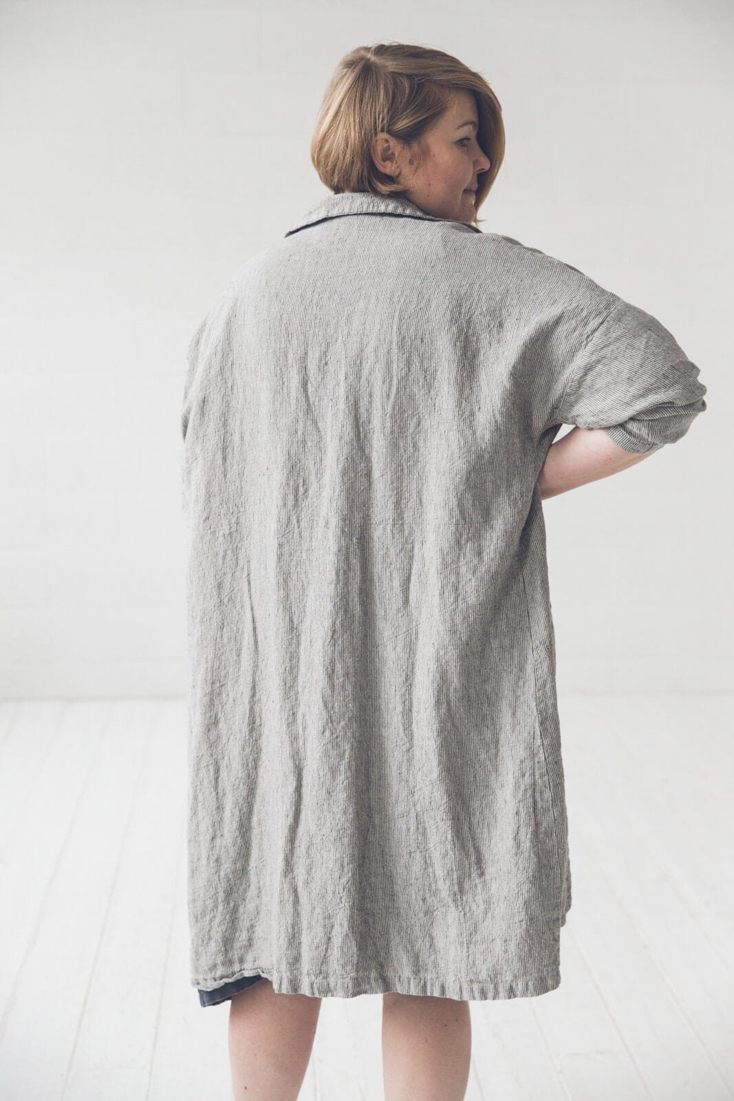 Loose Linen Jacket with Pockets Old Linen Mill 