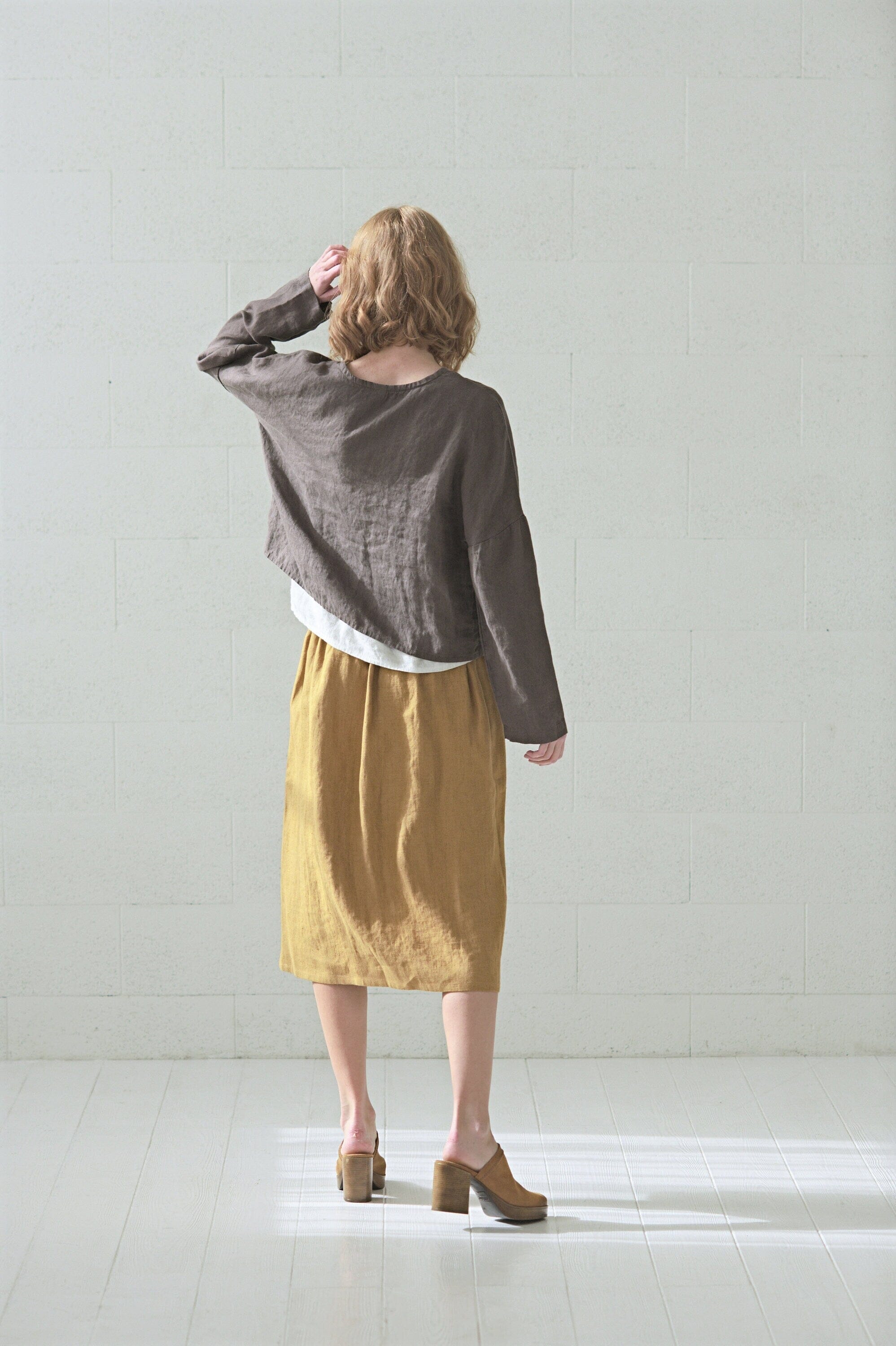 Loose Linen Short Top Old Linen Mill 