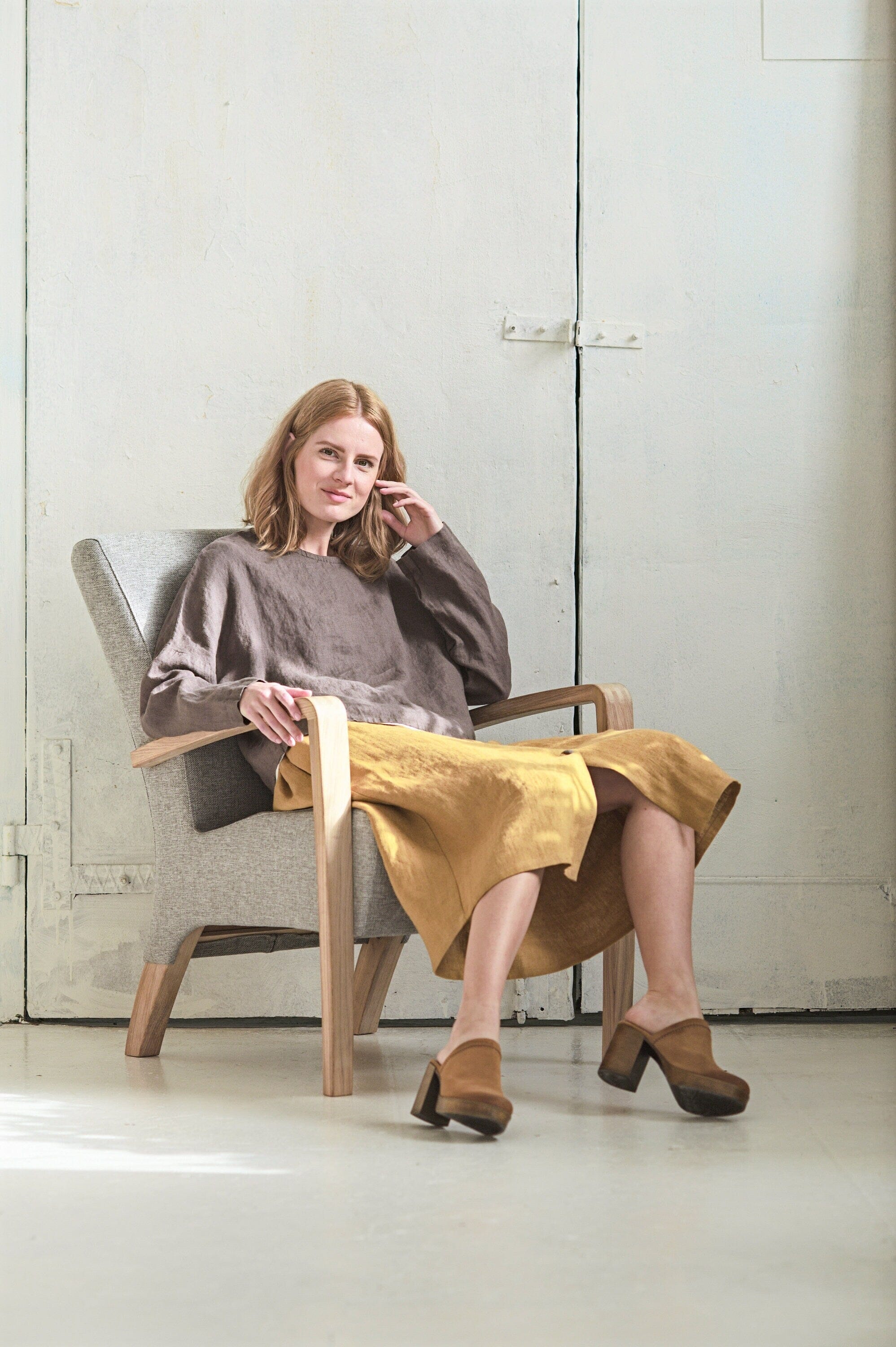 Loose Linen Short Top Old Linen Mill 