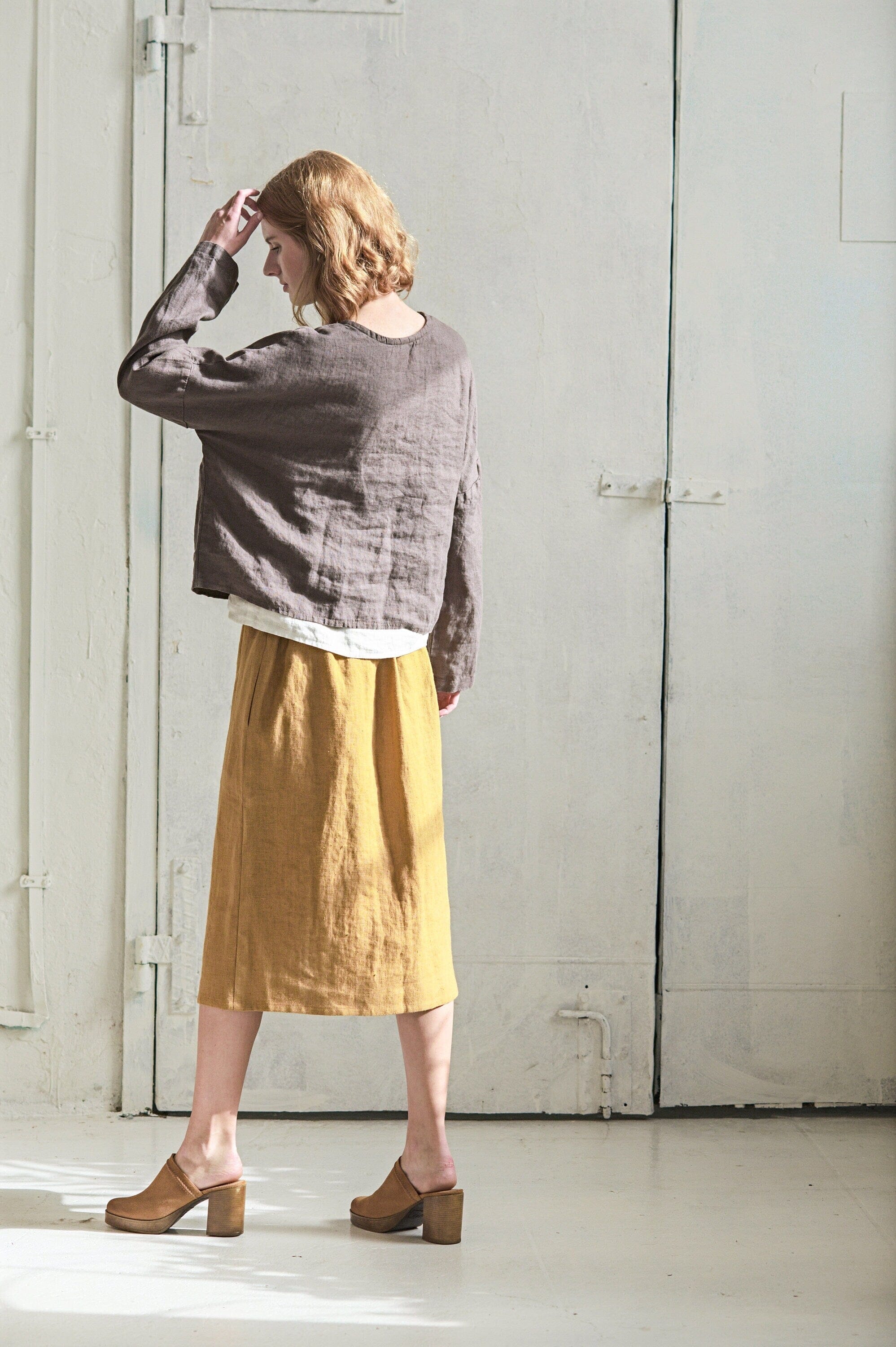 Loose Linen Short Top Old Linen Mill 