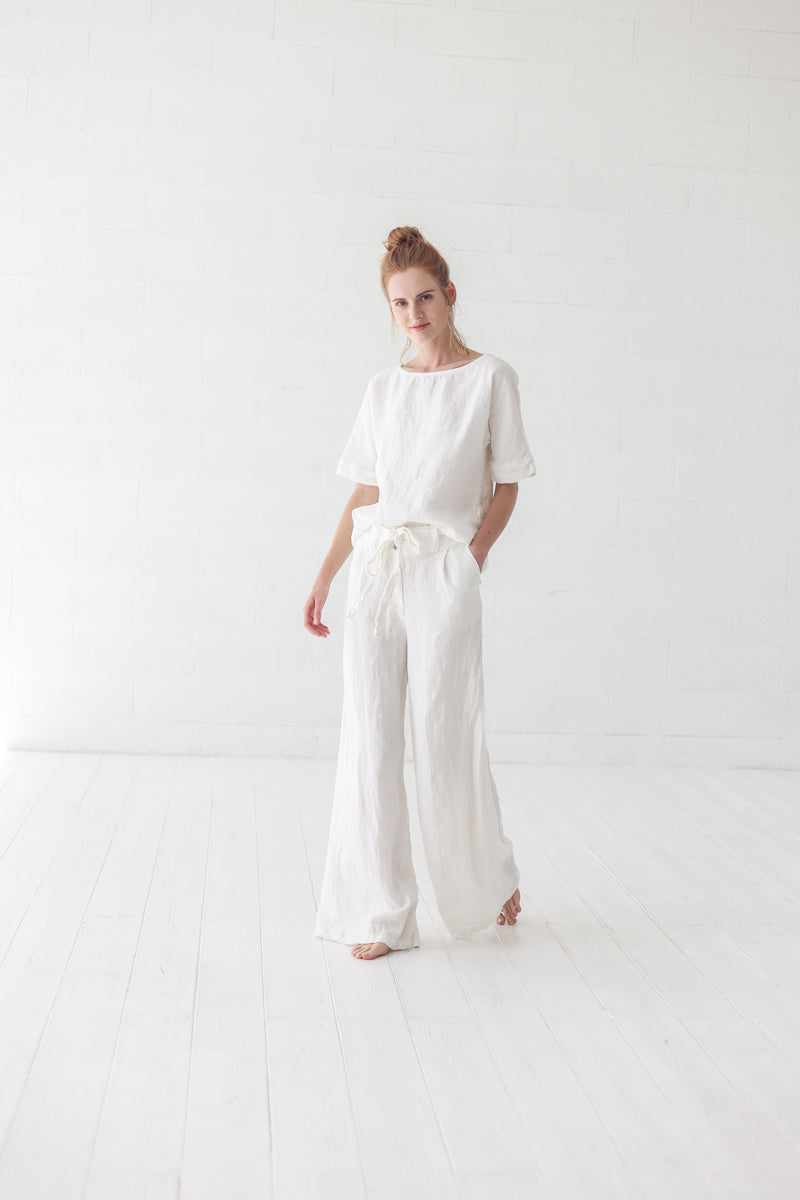 Loose Linen Trousers P10 Old Linen Mill