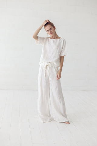 Loose Linen Trousers P10 Old Linen Mill